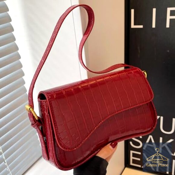 Waterproof Leather Mini Tote, Adjustable Shoulder Crossbody Bag